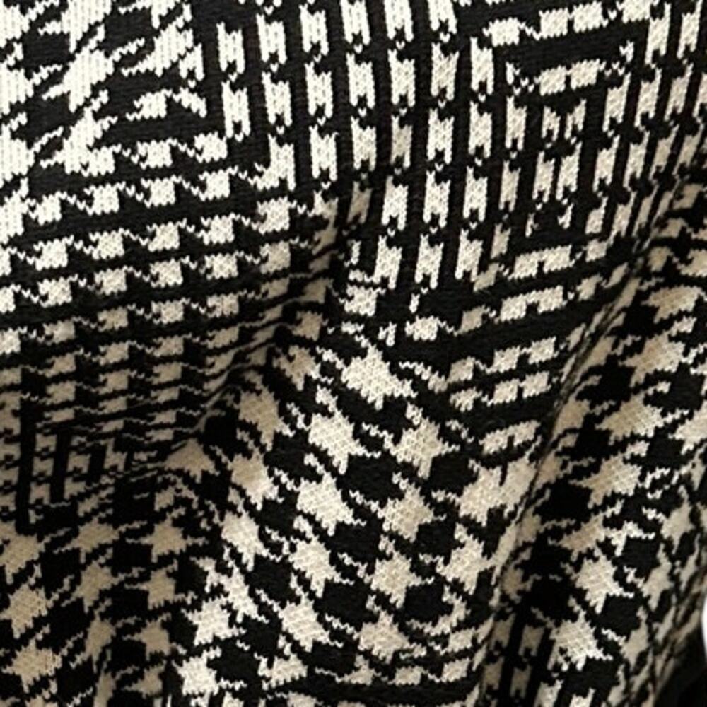 Anne Klein Houndstooth Belted Cardigan Sweater Women's Jacket Size Small NWT - Picture 5 of 13